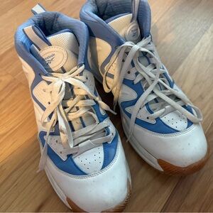 Reebok White & Light Blue High-Top Sneakers